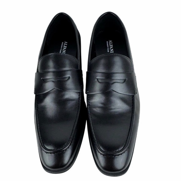 Alfani Black Faux Leather Men Penny Loafers - Picture 4 of 7